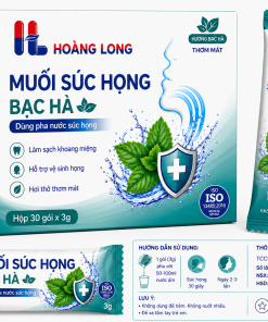 Muối Súc Họng Bạc Hà Hộp 30 Gói x 3Gr
